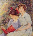 Two Girls Reading lady Robert Reid